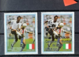 ITALIA 1990 MNH** PARAGUAY NORMAL + OVERPRINT ADJUDICACION 94 FOOTBALL FUSSBALL SOCCER CALCIO VOETBAL FOOT FUTEBOL FUTBO - 1990 – Italie