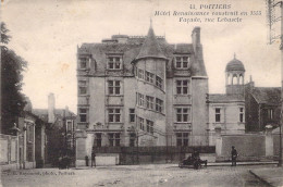 FRANCE - 86 - POITIERS - Hôtel Renaissance Construit En 1555 Façade - Rue Lebascle - Carte Postale Ancienne - Poitiers