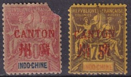 CANTON - 2 Valeurs De 1901 - Unused Stamps