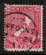 NZ 1923 1d Map Pmk = Weedon's SG 460 U #CCO14 - Used Stamps