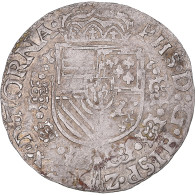 Monnaie, Pays-Bas Espagnols, Philippe II, 1/20 Ecu, 1590, Tournai, TTB, Argent - …-1795 : Période Ancienne