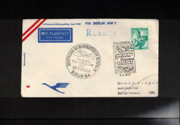 Austria / Oesterreich 1957 Deutsche Lufthansa Erstflug Berlin - Barth - Primeros Vuelos