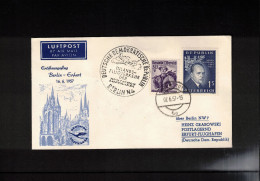 Austria / Oesterreich 1957 Deutsche Lufthansa Erstflug Berlin - Erfurt - First Flight Covers