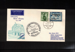 Austria / Oesterreich 1957 Deutsche Lufthansa Erstflug Berlin - Dresden - Eerste Vluchten