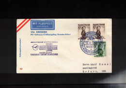 Austria / Oesterreich 1958 Deutsche Lufthansa Erstflug Dresden - Erfurt - First Flight Covers