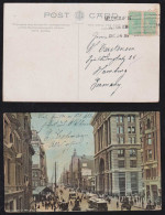 Victoria Australia 1906 Picture Postcard MELBOURNE To HAMBURG Germany Collins Street - Storia Postale