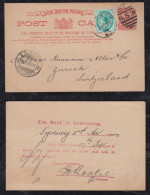 New South Wales Australia 1905 Uprated Stationery Postcard SYDNEY X ZÜRICH Switzerland Bank Of Australasia Imprint - Lettres & Documents