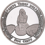 Monnaie, États-Unis, 5 Cents, 2023, Tribus Des Amérindiens.Paiute Tribes.BE - Commemoratifs