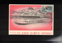 Italy / Italia 1956 Olympic Games Cortina D'Ampezzo - Cross Country Skiing Relay Race Men Interesting Postcard - Inverno1956: Cortina D'Ampezzo