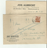 DP CV+LETTER 1948 DORNDORF - Lettres & Documents