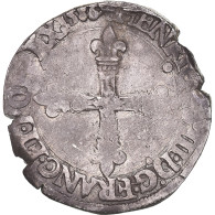 Monnaie, France, Henri III, 1/4 Ecu, 1586, Nantes, TB, Argent - 1574-1589 Hendrik III