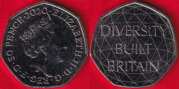 United Kingdom 50 Pence 2020 "Diversity " UNC - 50 Pence