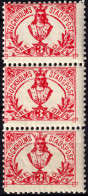 SUÈDE / SWEDEN - Local Post STOCKHOLM Strip Of 3x3øre Rose (1888) - Mint NH** - Local Post Stamps