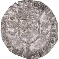 Monnaie, France, Henri II, Douzain Aux Croissants, Troyes, TB+, Billon - 1461-1483 Lodewijk XI