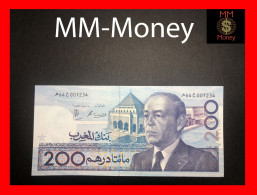 MOROCCO 200  Dirhams  1987   P.  66  "scarce"   UNC - Maroc