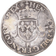 Monnaie, France, Henri II, Douzain Aux Croissants, 1551, Angers, TTB, Billon - 1547-1559 Enrique II