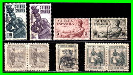 ESPAÑA – COLONIAS ESPAÑOLAS ( GUINEA ESPAÑOLA - AFRICA) 9 SELLOS AÑO 1951 - 1960 DIFERENTES VALORES NUEVOS - Guinea Española