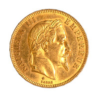 Second-Empire-100 Francs Napoléon III, Tête Laurée 1867 Strasbourg - 100 Francs-or