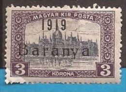 1919  18-34   BARANYA  UNGARN SERBIA JUGOSLAVIJA OVERPRINT  INTERESSANT  - TYP II NEVER HINGED - Baranya