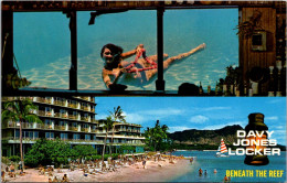 Hawaii Waikiki Beach Reef Hotel Davy Jones Locker Unique Cocktail Lounge - Honolulu