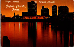 Texas Corpus Christi Skyline At Night 1972 - Corpus Christi