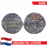 C2422# Zeelandia 1704. 2 Stuiver Plata (BC) UC#59 - Indes Néerlandaises