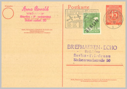 Berlin Mi.4 Ganzsachenkarte Luftbrückenstempel-16-6306 - Cartes Postales - Oblitérées