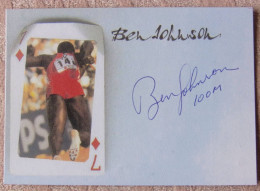 Ben JOHNSON - Dédicace - Hand Signed - Autographe Authentique - Leichtathletik