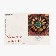 Azerbaijan Stamps 2023 Novruz Holiday Sweets Carpet FDC First Day Cover - Azerbaïdjan