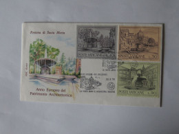 VATICAN FONTANA DI SANTA MARTA FDC COVER 1975 - Used Stamps