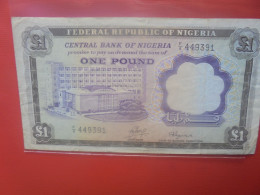 NIGERIA 1 POUND 1968 Signature "b" Circuler (B.29) - Nigeria