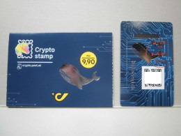 2021 Österreich Block 122 Gestempelt Wal Crypto Stamp 3.0 Gelb 6-er Code Kryptowährung (24) - Usati