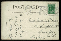 Ref  1604  -  1922 Canada Postcard - Unusual Christmas Slogan Montreal 2c Rate To Swindon UK - Covers & Documents