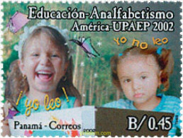 129360 MNH PANAMA 2002 AMERICA-UPAEP 2002 - EDUCACION Y ANALFABETISMO - Spiders