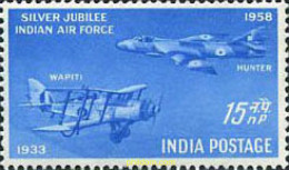 326060 MNH INDIA 1958 25 ANIVERSARIO DE LAS FUERZAS AEREAS INDIAS - Unused Stamps