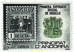 57072 MNH ANDORRA. Admón Española 1982 PRIMERA EXPOSICION OFICIAL DE SELLOS ANDORRANOS - Sonstige & Ohne Zuordnung