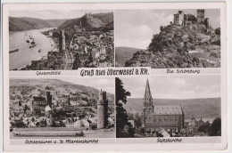 Gruss Aus Oberwesel 1952; Mehrbildkarte - Gelaufen. (Schöning & Co.) - Oberwesel