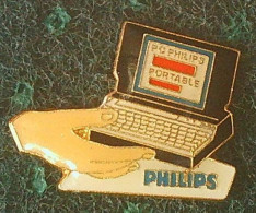 Pin's ; Ordinateur Portable Philips - Informatique