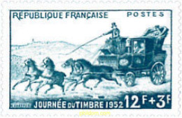 247216 HINGED FRANCIA 1952 DIA DEL SELLO - Chevaux