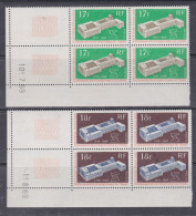 Polynésie N° 70 / 71 XX 50è Anniv. O. I. T.  2 Vals En Bloc De 4 Coin Daté Des 10 . 7 Et 1 . 8 . 69 ;  Sans Cha., TB - Neufs