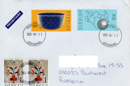 SWEDEN: Cover Circulated To ROMANIA - Registered Shipping! - Gebraucht