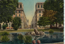 CARTOLINA  TORINO,PIEMONTE-GIARDINI DI PIAZZA CARLO FELICE E VIA ROMA-STORIA,MEMORIA,CULTURA,BELLA ITALIA,VIAGGIATA 1957 - Parques & Jardines