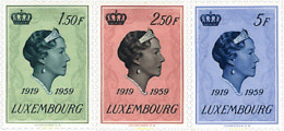 97293 MNH LUXEMBURGO 1959 40 ANIVERSARIO DEL ACCESO AL TRONO DE LA GRAN DUQUESA CHARLOTTE - Otros & Sin Clasificación