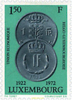 97451 MNH LUXEMBURGO 1972 50 ANIVERSARIO DE LA UNION ECONOMICA BELGO-LUXEMBURGUESA - Other & Unclassified