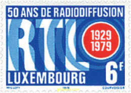 97547 MNH LUXEMBURGO 1979 50 ANIVERSARIO DE LA RADIO EN LUXEMBURGO - Altri & Non Classificati