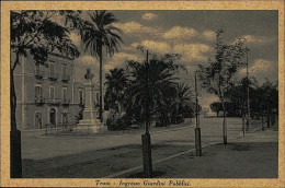 TRANI - INGRESSO GIARDINI PUBBLICI - EDIZIONE DE RISI - 1930s (15174) - Trani