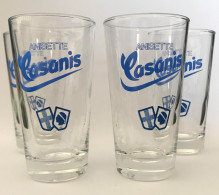 Lot De 4 Verres Anisette Casanis Tête Corse - Gläser