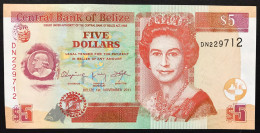 Belize 5 Dollars Series 2011 Q.fds Lotto 2741 - Belice