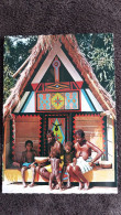 CPSM SURINAM SURINAME NIEW AMSTERDAM HABITAT TYPIQUE FAMILLE FEMME AUX SEINS NUS ETHNIQUE ET CULTURE - América