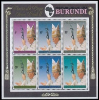 BL126**(966/971) - Pape Jean-Paul II / Paus Johannes Paulus II / Papst Johannes Paul II / Pope John Paul II - BURUNDI - Nuovi